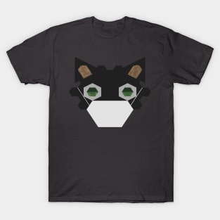 Black cat protected by mask. T-Shirt